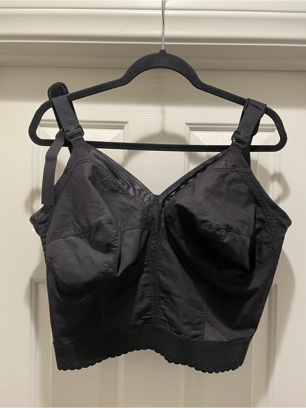 Exquisite Form Fully Back Close Longline Bra Women’s Size 46D Black 5107532